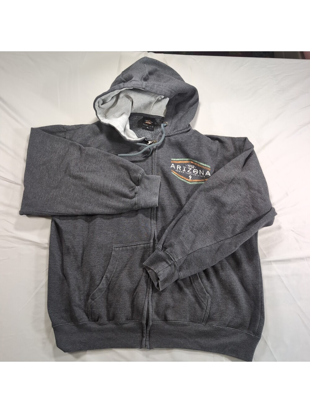 Pacific Mountain Arizona Grand Canyon State Gray Zip Hoodie
